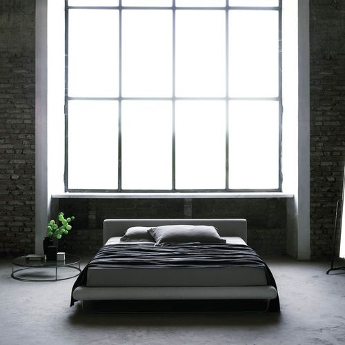 Lit double - AVALON - Living Divani - simple / contemporain / tapissé