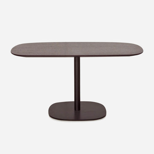 Table basse contemporaine - TAB WORK - Joquer - en verre laqué / en chêne / en placage de bois