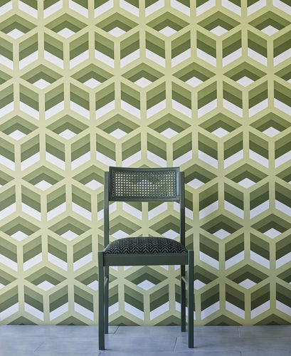 Papier peint contemporain - HISPANIA: XABI - Gastón y Daniela - à motif géométrique / à effet dimensionnel