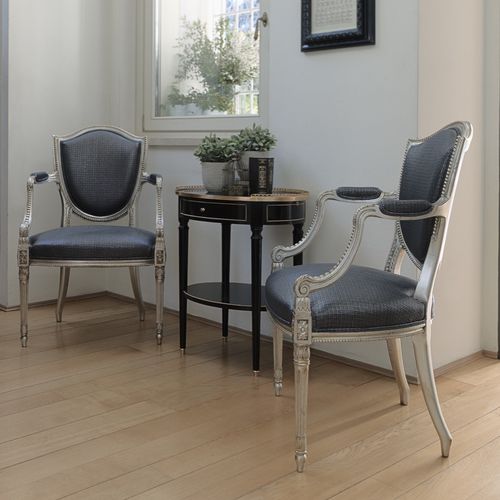 Fauteuil classique - ART. 7753 PT - SALDA ARREDAMENTI - en tissu / en hêtre / noir
