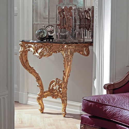 Console de style Louis XV - ART. 8622 - SALDA ARREDAMENTI - en hêtre / en marbre / murale