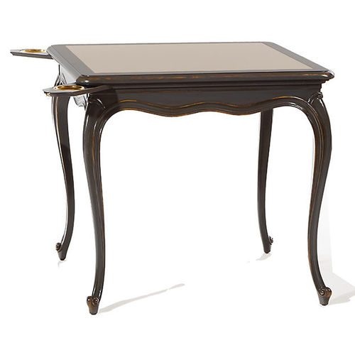 Table à manger de style Louis XV - ART. 7513 - SALDA ARREDAMENTI - en hêtre / en cuir / carrée