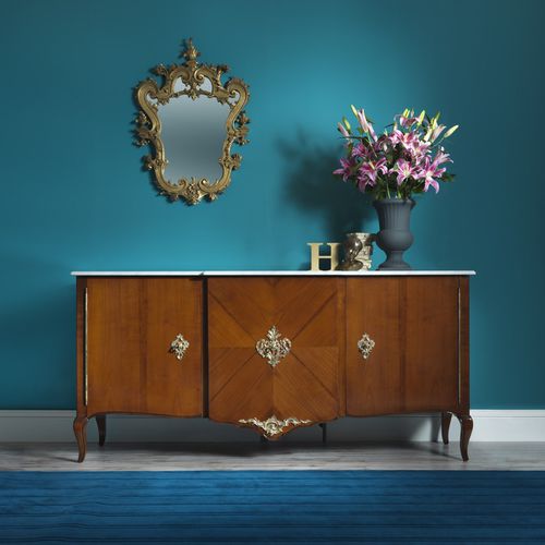 Buffet de style - ART. 8593 - SALDA ARREDAMENTI - en cerisier / en laiton / en marbre