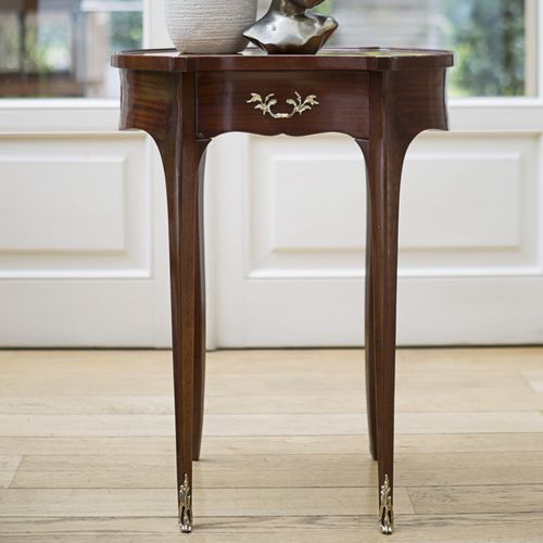 Table d'appoint de style Louis XV - ART. 2160 - SALDA ARREDAMENTI - en acajou / en bois de rose / avec tiroir