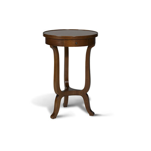 Table d'appoint de style Biedermeier - ART. 7762 - SALDA ARREDAMENTI - en cerisier / ronde / avec tiroir