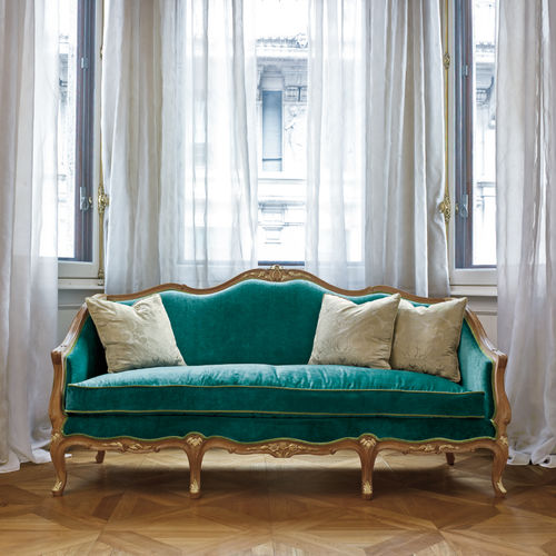 Canapé de style Louis XV - ART. 0243 - SALDA ARREDAMENTI - en tissu / en hêtre / 3 places