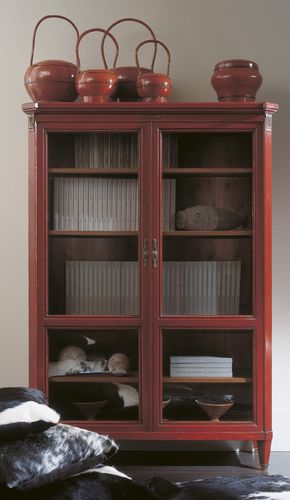 Vitrine de style Directoire - ART. 8432 - SALDA ARREDAMENTI - sur piétement / en verre / en bois