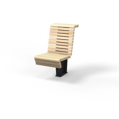 Chaise contemporaine - Cliffhanger - Streetlife - d'extérieur / en bois massif / avec piètement en acier thermolaqué