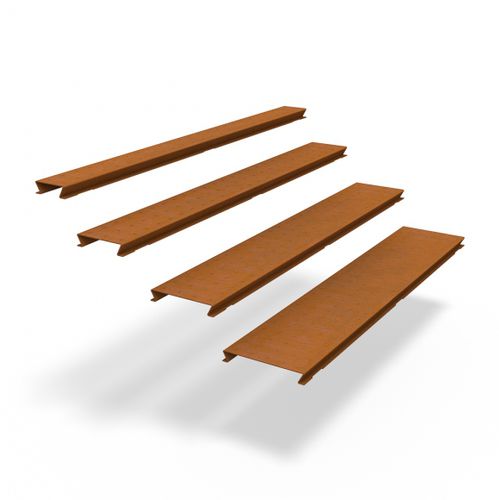 Revêtement de sol en acier COR-TEN® - CORDECK® VARIADOS - Streetlife - pour extérieur / pour le tertiaire / en lames