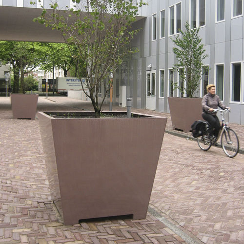Jardinière en aluminium - TONE - Streetlife - carrée / contemporaine / pour espace public
