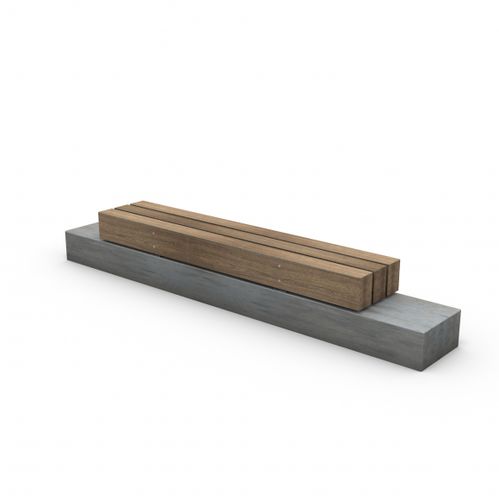 Banc public contemporain - HEAVY-HEAVY TOP  - Streetlife - en bois de feuillus / en plastique recyclé / sans dossier