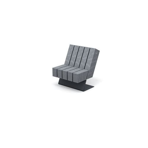 Fauteuil urbain contemporain - HEAVY-HEAVY BLOCK  - Streetlife - en bois de feuillus / en acier galvanisé / pour espace public
