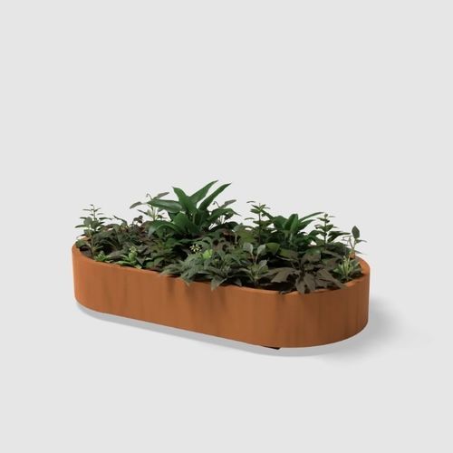 Jardinière en aluminium - SHRUBTUBS OBLONG - Streetlife - en acier COR-TEN® / en acier galvanisé / en acier à revêtement par poudre
