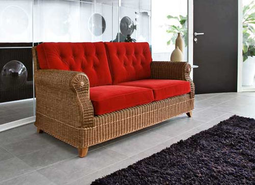 Canapé classique - ROYAL - Dolcefarniente by DFN srl - rouge / en osier / 3 places