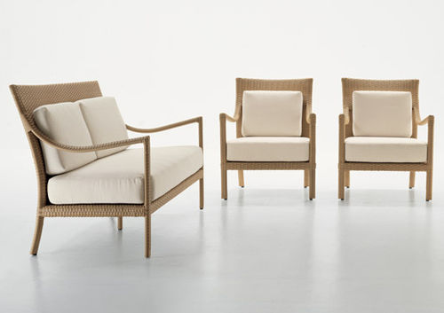 Canapé contemporain - TROPEA - Dolcefarniente by DFN srl - de jardin / en résine tressée / blanc