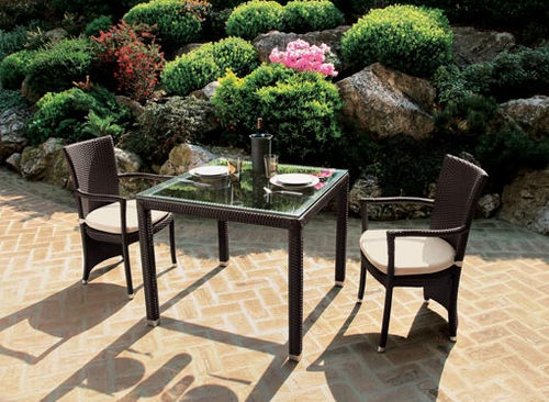 Chaise de jardin contemporaine - CEFALÙ - Dolcefarniente by DFN srl - en résine tressée / résidentielle / avec accoudoirs