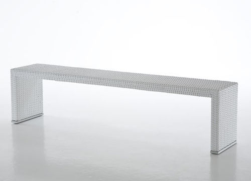Banc de jardin contemporain - LIPARI - Dolcefarniente by DFN srl - en résine tressée / d'intérieur