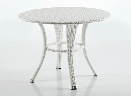 Table contemporaine - IMPERIA - Dolcefarniente by DFN srl - en résine tressée / avec piètement en résine / ronde