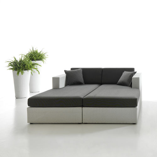 Méridienne contemporaine - BAHIA - Dolcefarniente by DFN srl - en résine tressée / de jardin