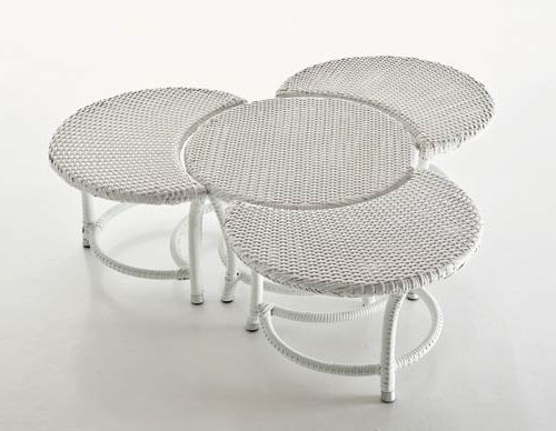 Table basse contemporaine - ERICE - Dolcefarniente by DFN srl - en résine tressée / ronde / résidentielle