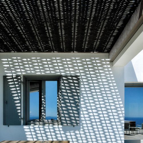 Pergola adossée - FOREST AVENUE - autoportée / en fibres synthétiques / en métal