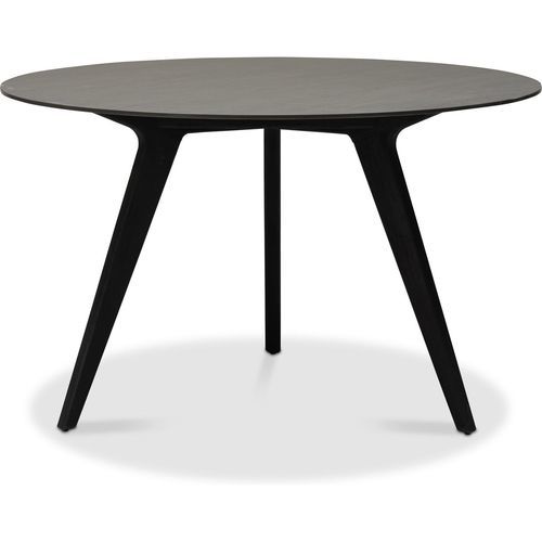 Table mange-debout contemporaine - Torsa  - MANUTTI - en céramique / avec piètement en teck / ronde