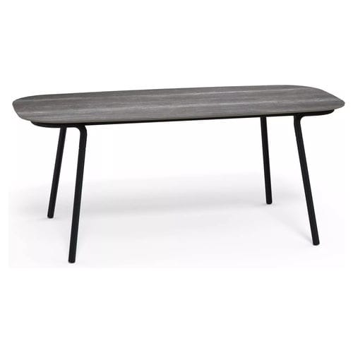 Table mange-debout contemporaine - Minus  - MANUTTI - en céramique / avec piètement en aluminium / rectangulaire
