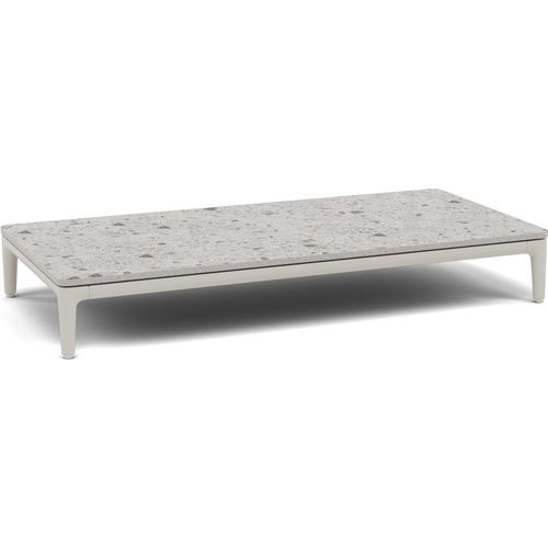 Table basse contemporaine - Zendo Sense - MANUTTI - en teck / en céramique / avec piètement en aluminium