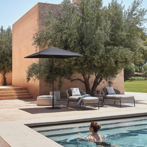 Parasol carré - Centra - MANUTTI - à mât central / en tissu / en aluminium thermolaqué