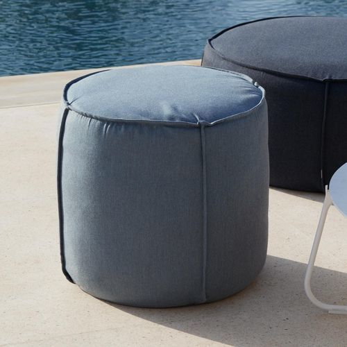 Pouf contemporain - Touch  - MANUTTI - en tissu / rond / tapissé