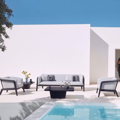 Canapé contemporain - Sunrise  - MANUTTI - d'extérieur / en Batyline® / blanc