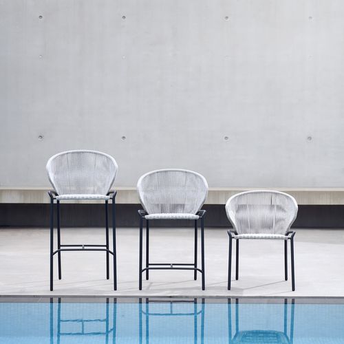 Chaise de bar contemporaine - RADOC - MANUTTI - d'extérieur / en tissu / en corde