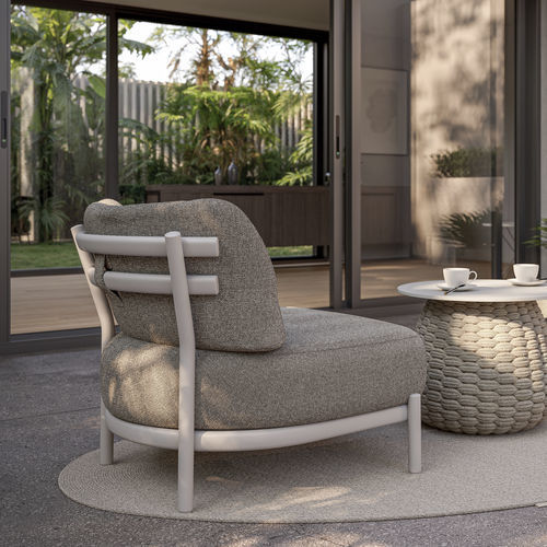 Fauteuil contemporain - ALUNE - MANUTTI - en tissu / en Batyline® / en aluminium