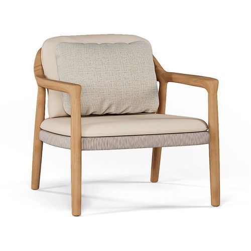 Chaise de jardin design minimaliste - YIKO - MANUTTI - pour extérieur / en teck / en osier