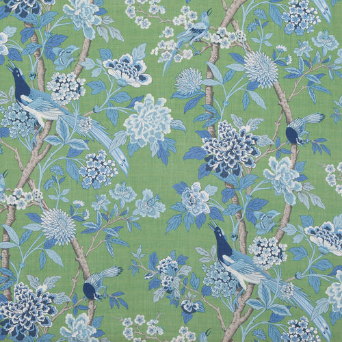 Tissu d'ameublement - HYDRANGEA BIRD - GP & J BAKER - pour rideaux / à fleurs / en lin