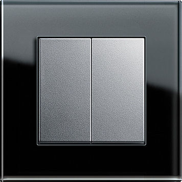Interrupteur bouton poussoir - MANUAL LIGHT CONTROL - Gira - encastré / double / en thermoplastique