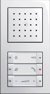 Interphone audio blanc - Gira - noir / gris / en métal