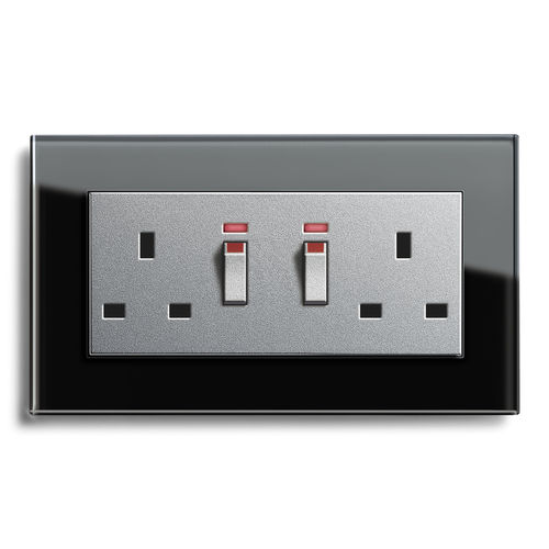 Prise de courant - BRITISH STANDARD (BS 1363-2) - Gira - double / murale / encastrable