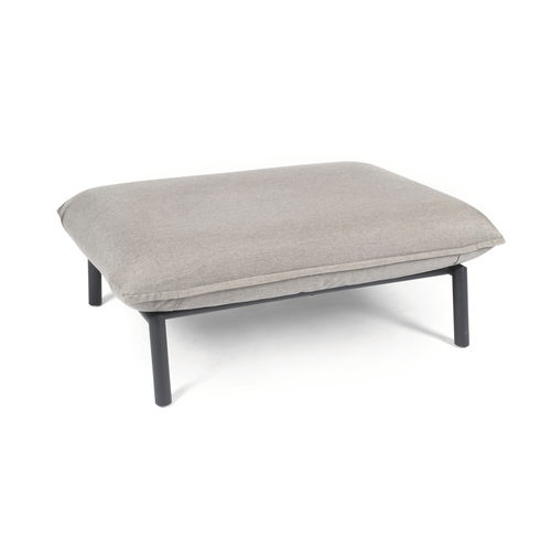 Ottoman contemporain - LUNA - FISCHER MÖBEL - en acier inoxydable / en Sunbrella® / rectangulaire