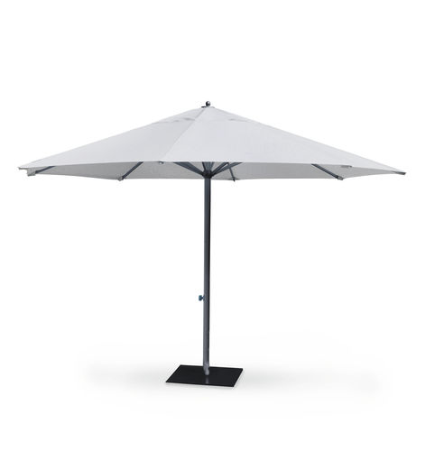 Parasol rond - ALULINE - FISCHER MÖBEL - à mât central / en tissu / en aluminium
