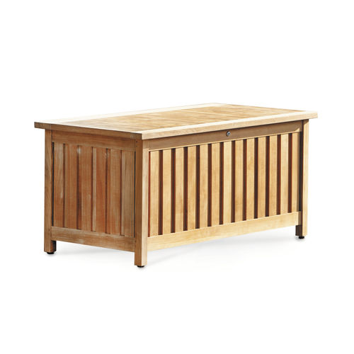 Coffre contemporain - BOX - FISCHER MÖBEL - de jardin / en teck / à coussins