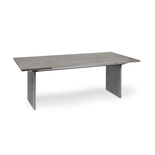 Table à manger contemporaine - DOPPIO - FISCHER MÖBEL - en céramique / avec piètement en céramique / rectangulaire