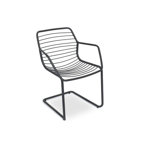 Chaise de jardin contemporaine - CLARIS - FISCHER MÖBEL - d'extérieur / en acier inoxydable / avec piètement en acier à revêtement par poudre
