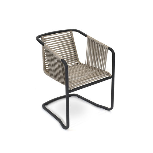 Chaise de jardin contemporaine - Suite - FISCHER MÖBEL - d'extérieur / en corde / avec piètement en aluminium