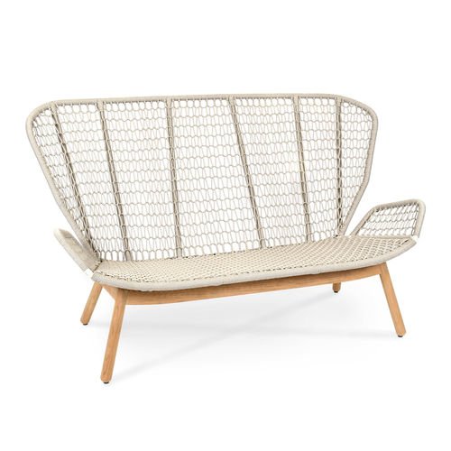 Canapé contemporain - WING LIGHT RELAX - FISCHER MÖBEL - pour extérieur / en corde / avec accoudoirs