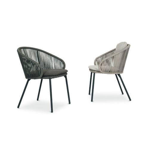 Chaise de jardin contemporaine - BASIL - FISCHER MÖBEL - d'extérieur / en corde / en fibres synthétiques