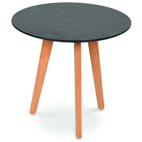 Table d'appoint contemporaine - ATLANTIC - FISCHER MÖBEL - en teck / avec piètement en teck / ronde