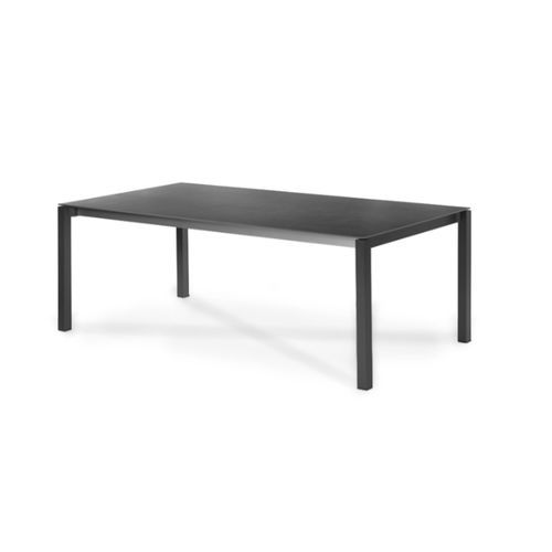 Table à manger contemporaine - RIO  - FISCHER MÖBEL - en ciment / en teck / en stratifié