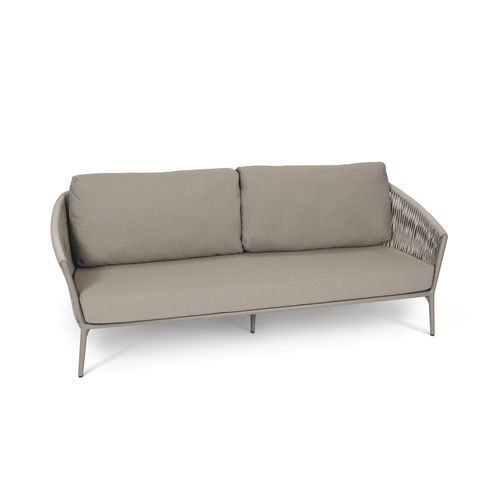 Banc de jardin contemporain - COSMO - FISCHER MÖBEL - en aluminium / en corde / en tissu