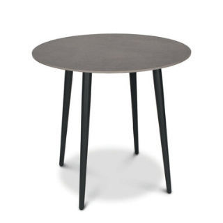 Table à manger contemporaine - COSMO - FISCHER MÖBEL - en aluminium / avec piètement en acier inoxydable / ronde